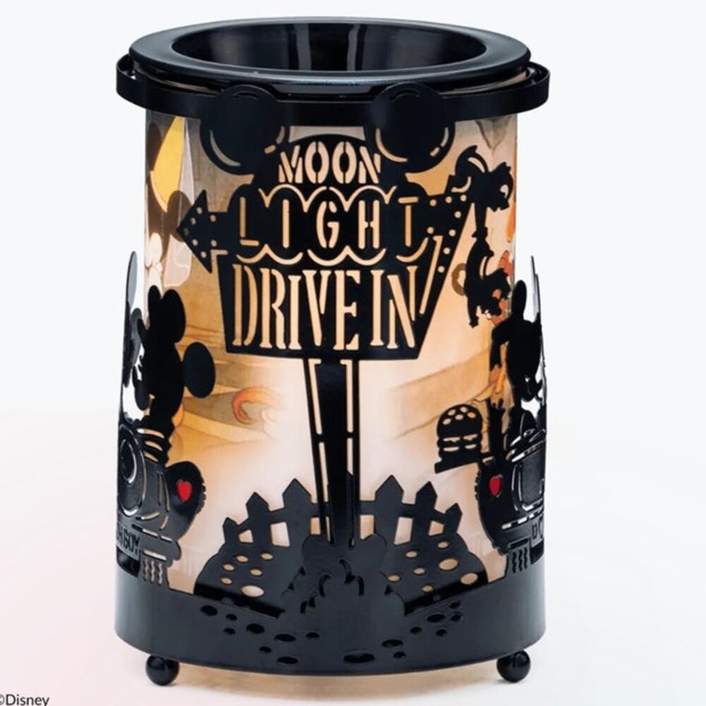 New Scentsy Wax Warmer Disney Drive-In Mickey Minnie Retired Movie Nostalgia NIB